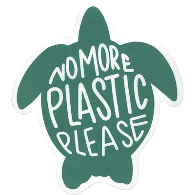 No More Plastic Please Vinyl Sticker