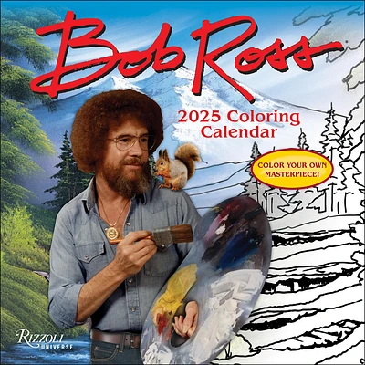 Bob Ross Coloring Wall 2025 Calendar - Online Exclusive