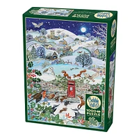 Village on a Winter Night 1000 Piece Puzzle Cobble Hill