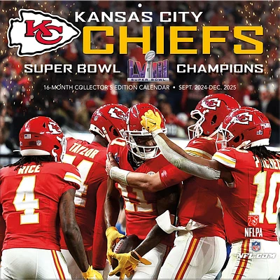 NFL Kansas City Chiefs Wall 2025 Calendar