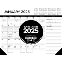 Black And White Desk Pad 2025 Calendar