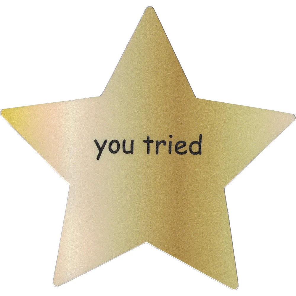 You Tried Comic Sans Gold Star Vinyl Sticker