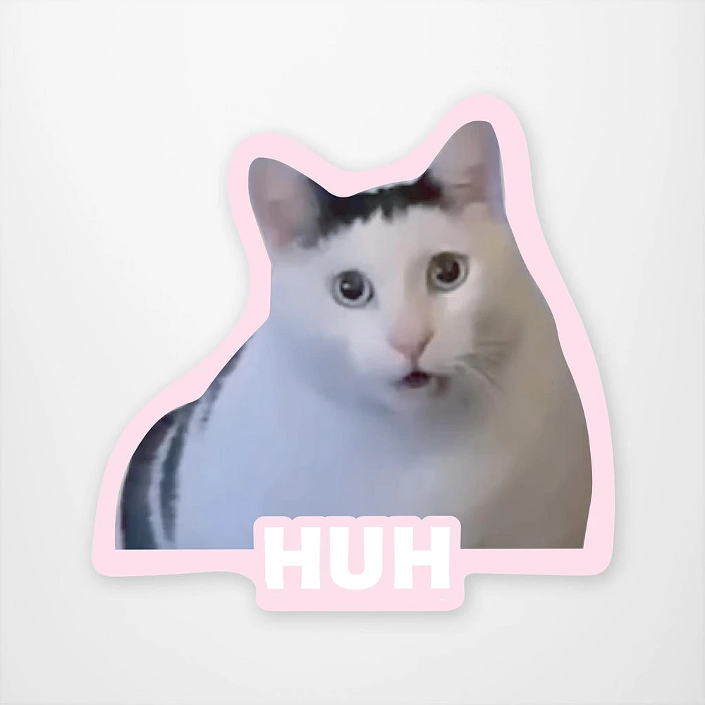 Huh Cat  Vinyl Sticker