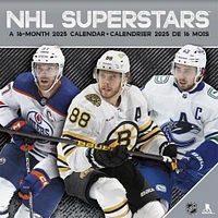 NHL Superstars Bilingual Mini 2025 Calendar