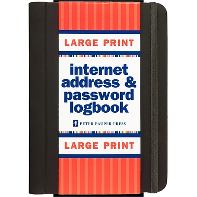 Internet Log Book Large Print Black - Online Exclusive