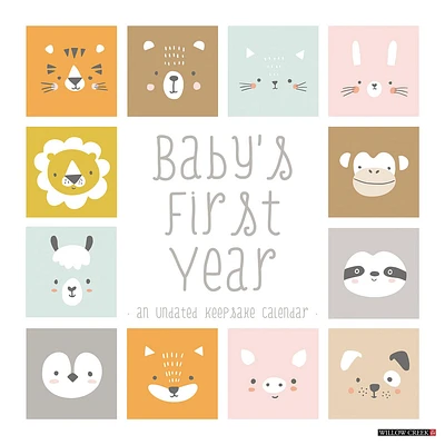 Babys First Year Undated 2025 Wall Calendar