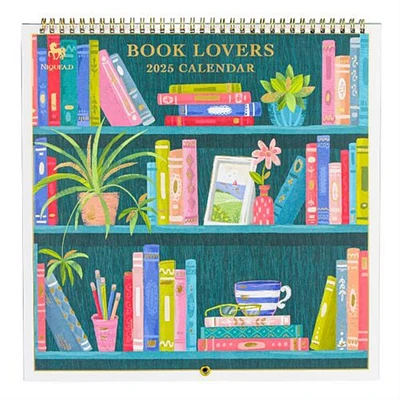 Book Lovers Wall 2025 Calendar