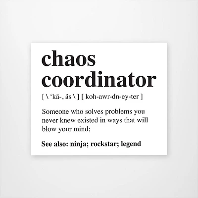 Chaos Coordinator Vinyl Sticker