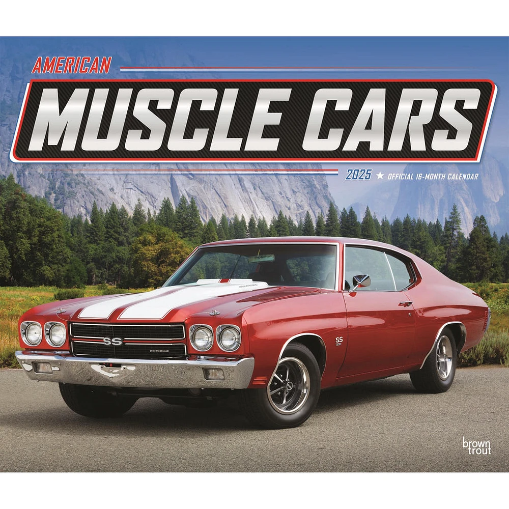 American Muscle Cars Deluxe Wall 2025 Calendar