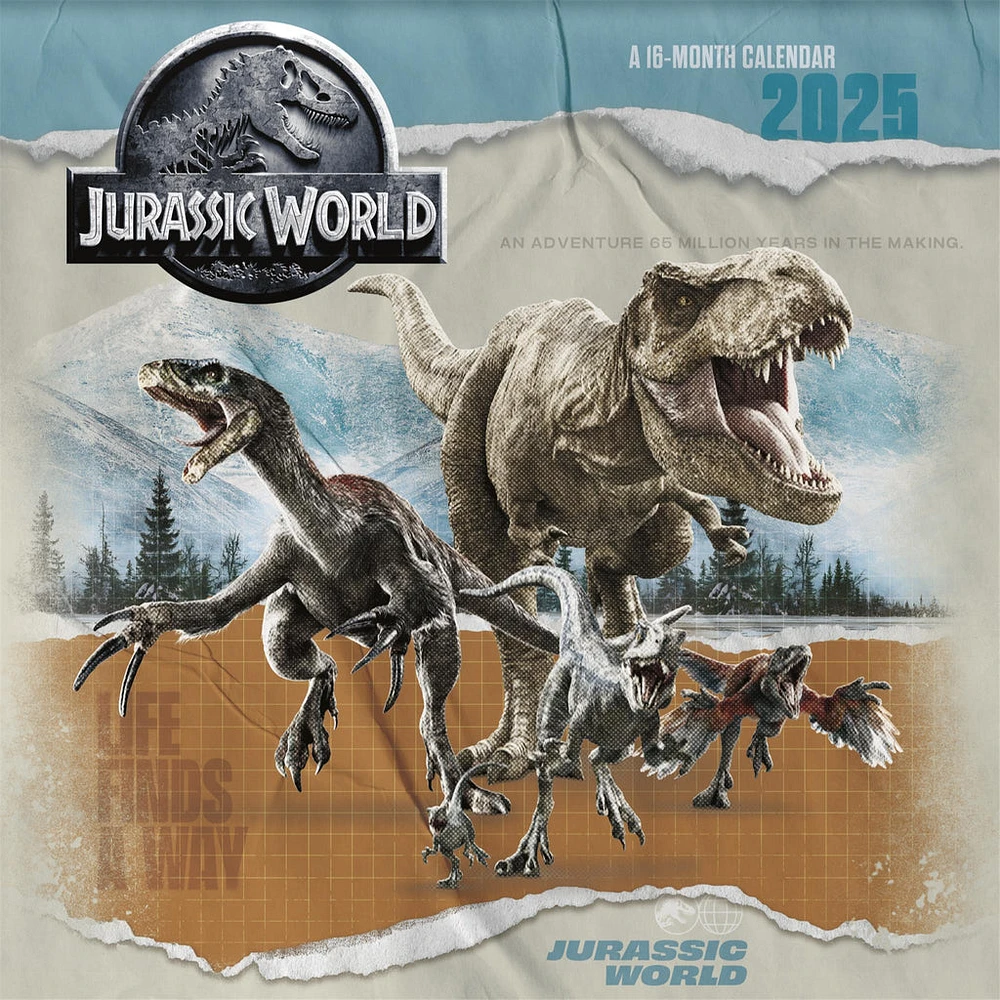 Jurassic World Wall 2025 Calendar