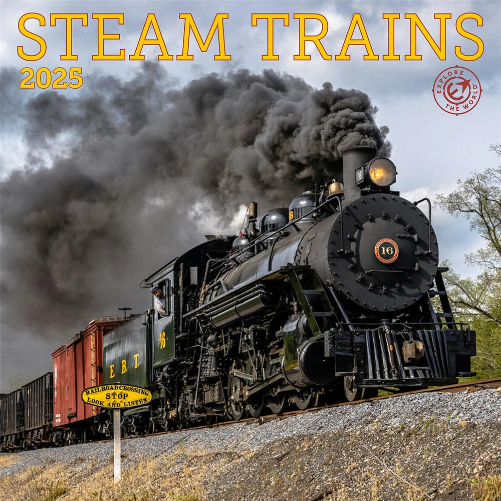 Steam Trains Wall 2025 Calendar