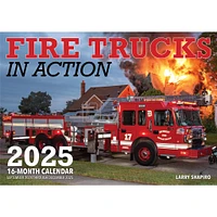 Fire Trucks In Action Oversized Wall 2025 Calendar