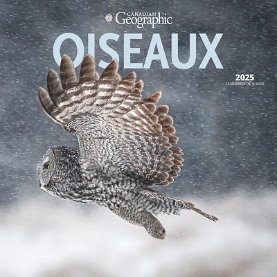 Oiseaux Birds Canadian Geographic Wall 2025 Calendar (French)