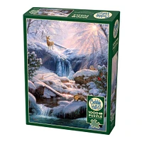 Mystic Falls in Winter 1000 Piece Puzzle Cobble Hill