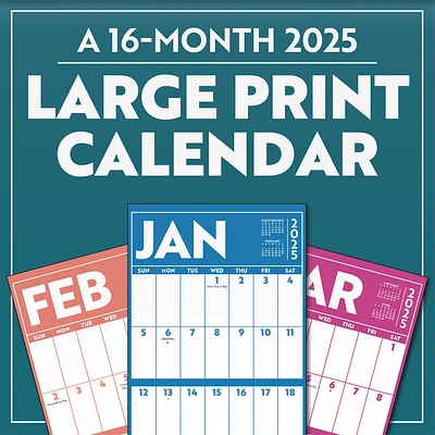 Large Print Mini 2025 Calendar