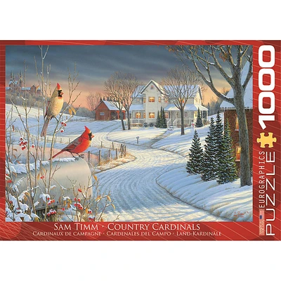 Country Cardinals Animal 1000 Piece Puzzle