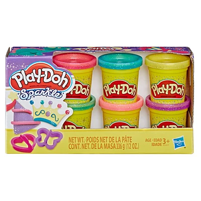 Play Doh Sparkle 6pk Glitter Compound