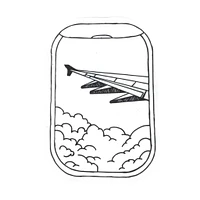 Plane Window Vinyl Sticker