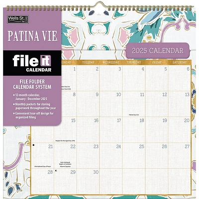 Patina View File It Wall 2025 Calendar - Online Exclusive