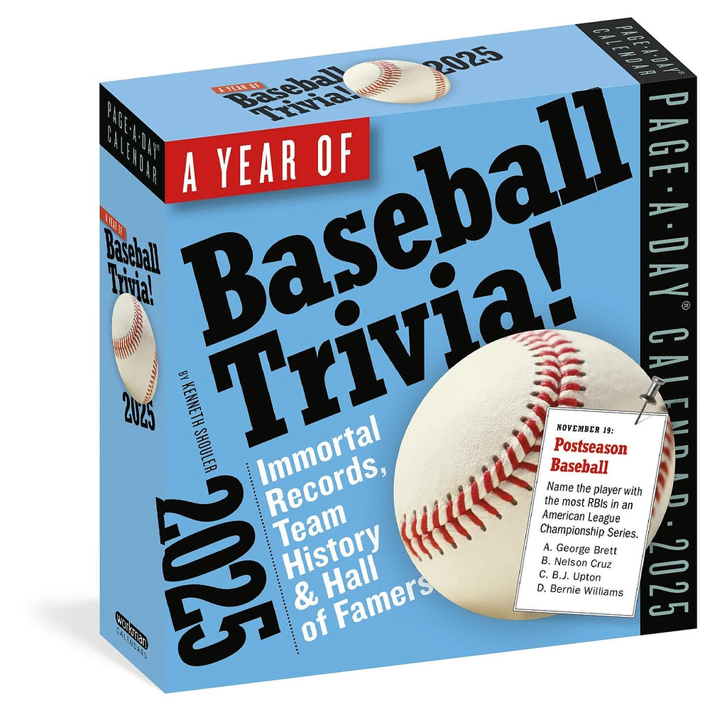 Year Of Baseball Trivia Box 2025 Calendar