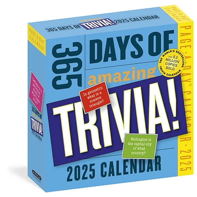 Amazing Trivia 365 Box 2025 Calendar