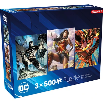 DC Comics 3 in 1 500 Piece Puzzle