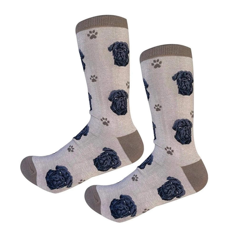 Happy Tails Socks - Pug Black Sock Daddy - Online Only