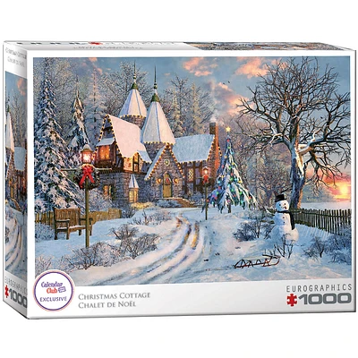 Christmas Cottage Holiday Puzzle Exclusive 1000 Piece Puzzle