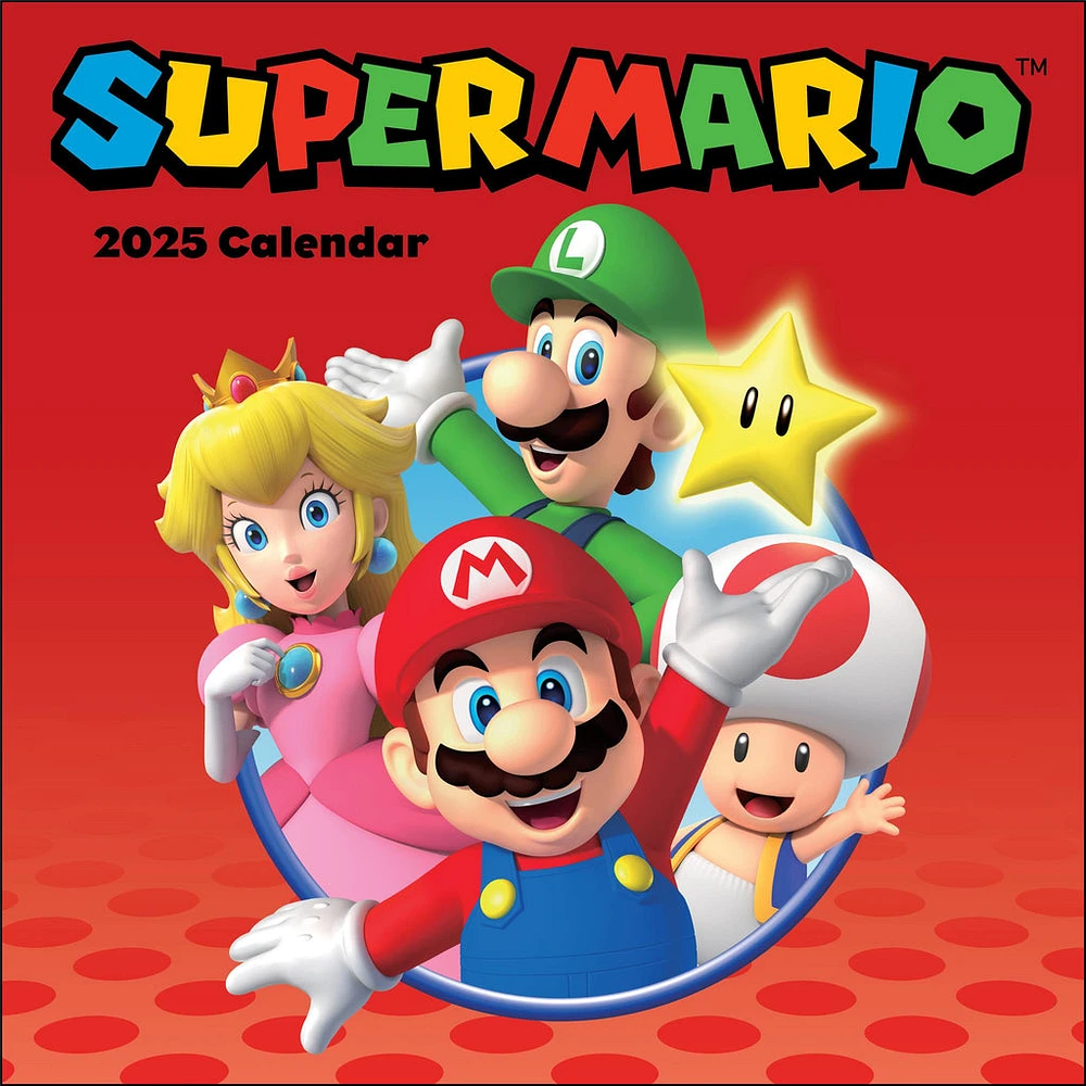 Super Mario Wall 2025 Calendar