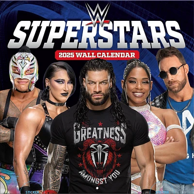 WWE Superstars Wall 2025 Calendar