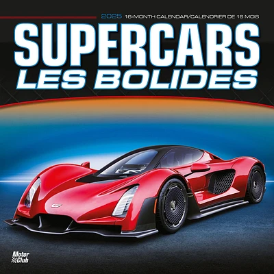 Supercars Les Bolides Fr Wall 2025 Calendar