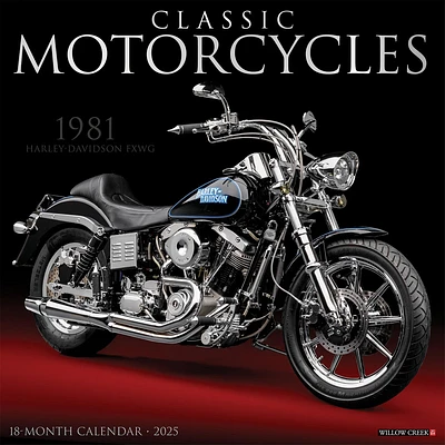 Classic Motorcycles Wall 2025 Calendar