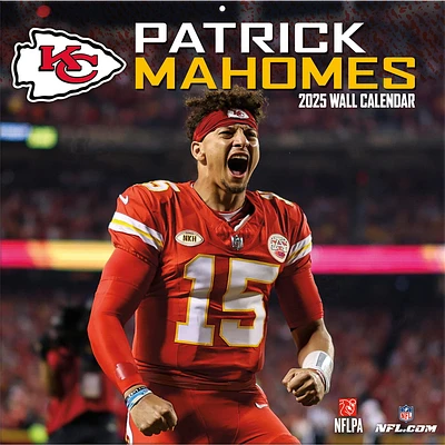 NFL Patrick Mahomes Kansas City Chiefs Wall 2025 Calendar