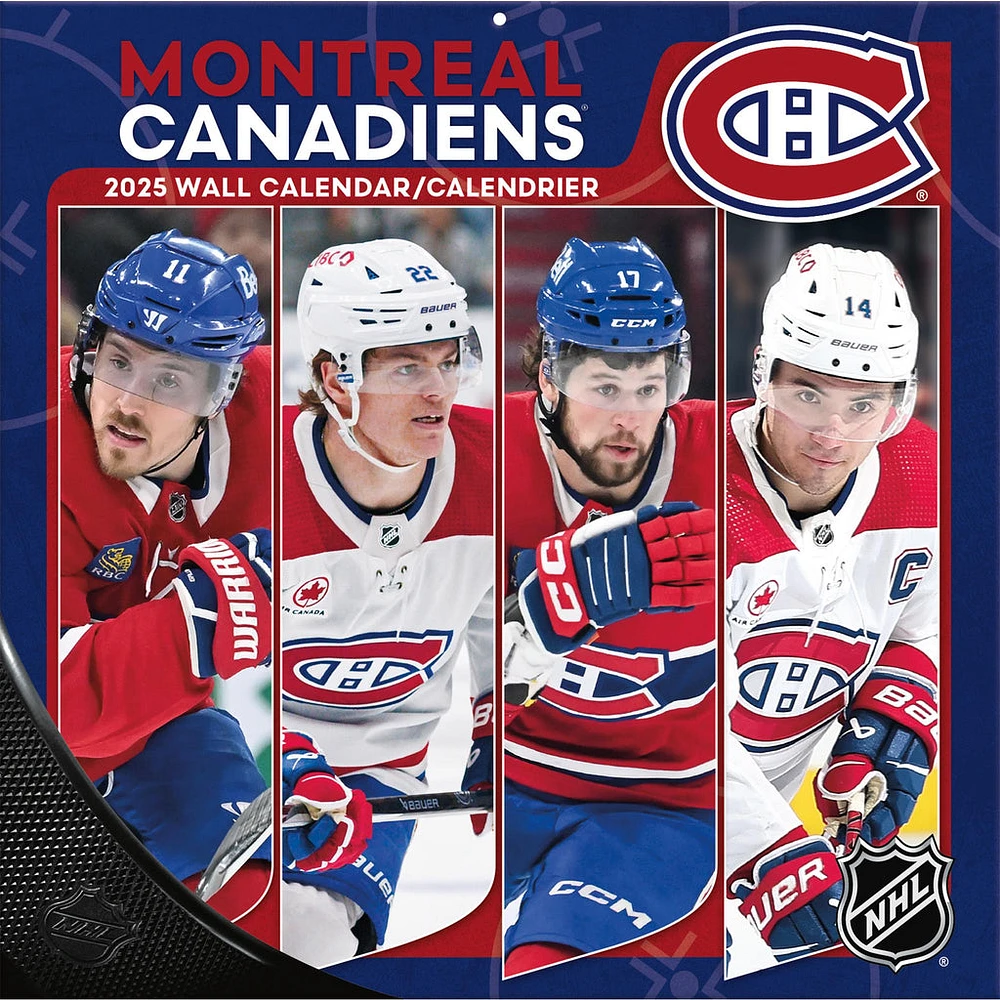 NHL Montreal Canadiens Bilingual Wall 2025 Calendar