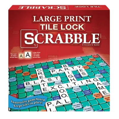 Large Print Tile Lock Scrabble