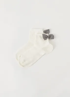 Chaussettes Courtes avec Nœud pour Fille