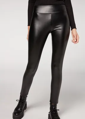 Legging Thermique Effet Cuir