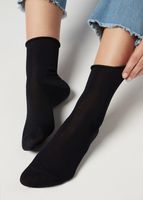 Chaussettes Courtes à Bords Francs en Fil D'Écosse