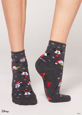 Chaussettes antidérapantes Mickey Mouse Noël Family