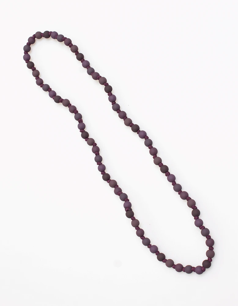 Bubble Knot Necklace in Plum