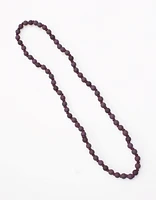 Bubble Knot Necklace in Plum