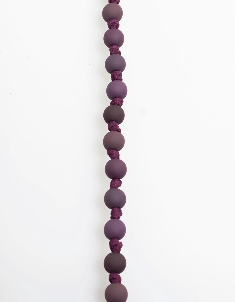 Bubble Knot Necklace in Plum