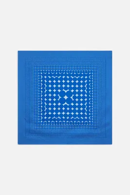 foulard jane en soie bleu electrique femme
