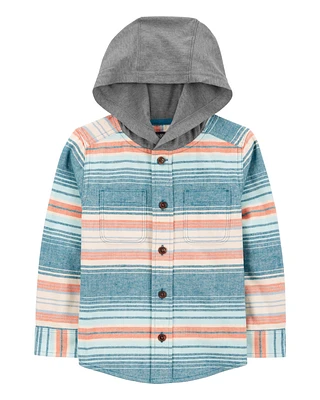 Baby Baja Stripe Button-Front Shacket