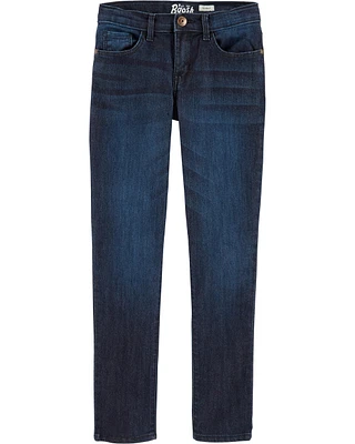 Kid Dark Blue Wash Skinny-Leg Jeans