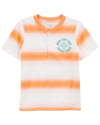 Toddler Striped Jersey Henley