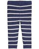 Baby Striped Ribbed Sweater Knit Pants