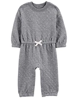 Baby Polka Dot Double-Knit Jumpsuit