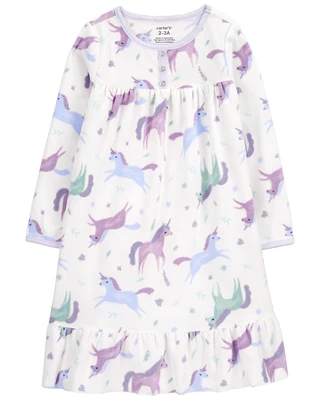 Kid Unicorn Fleece Nightgown