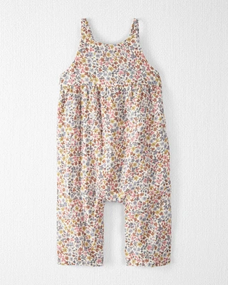 Baby Organic Cotton Floral-Print Jumpsuit